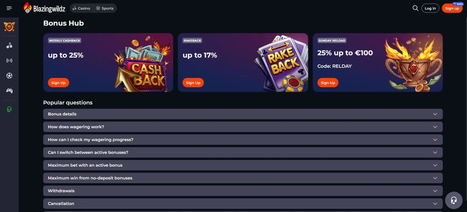 Blazing Wildz Bonuses
