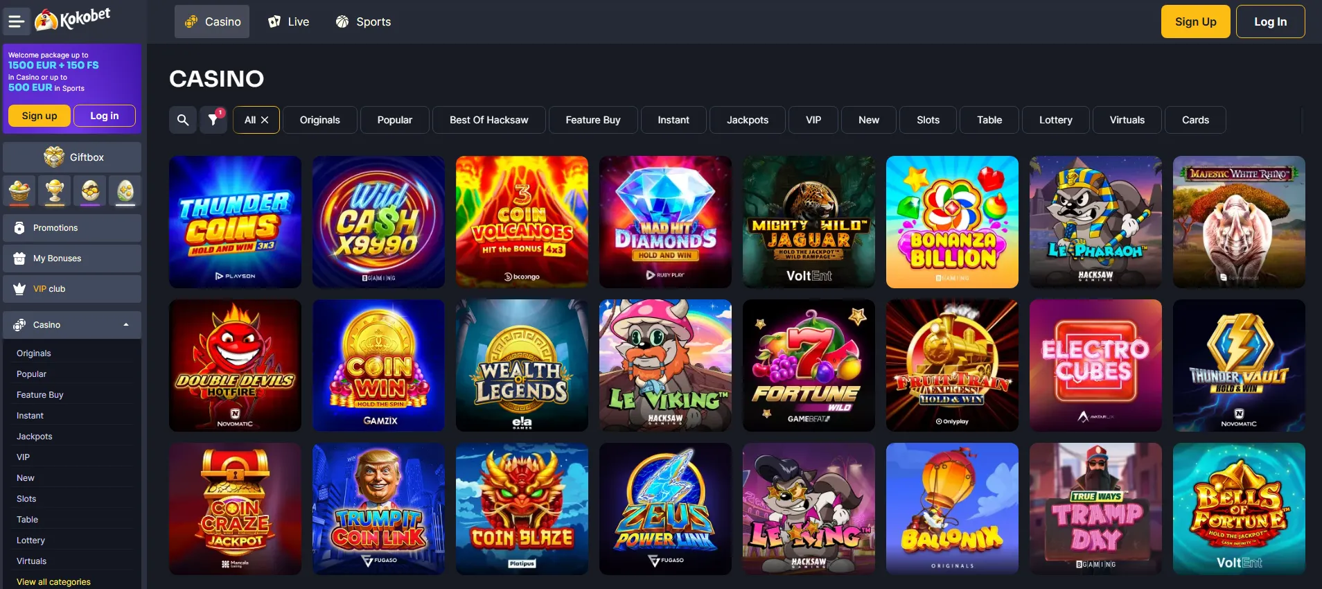 Koko casino home