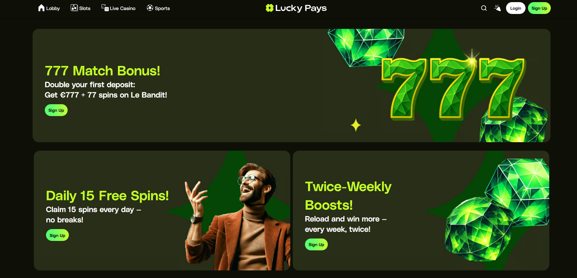 LuckyPay casino - bonus