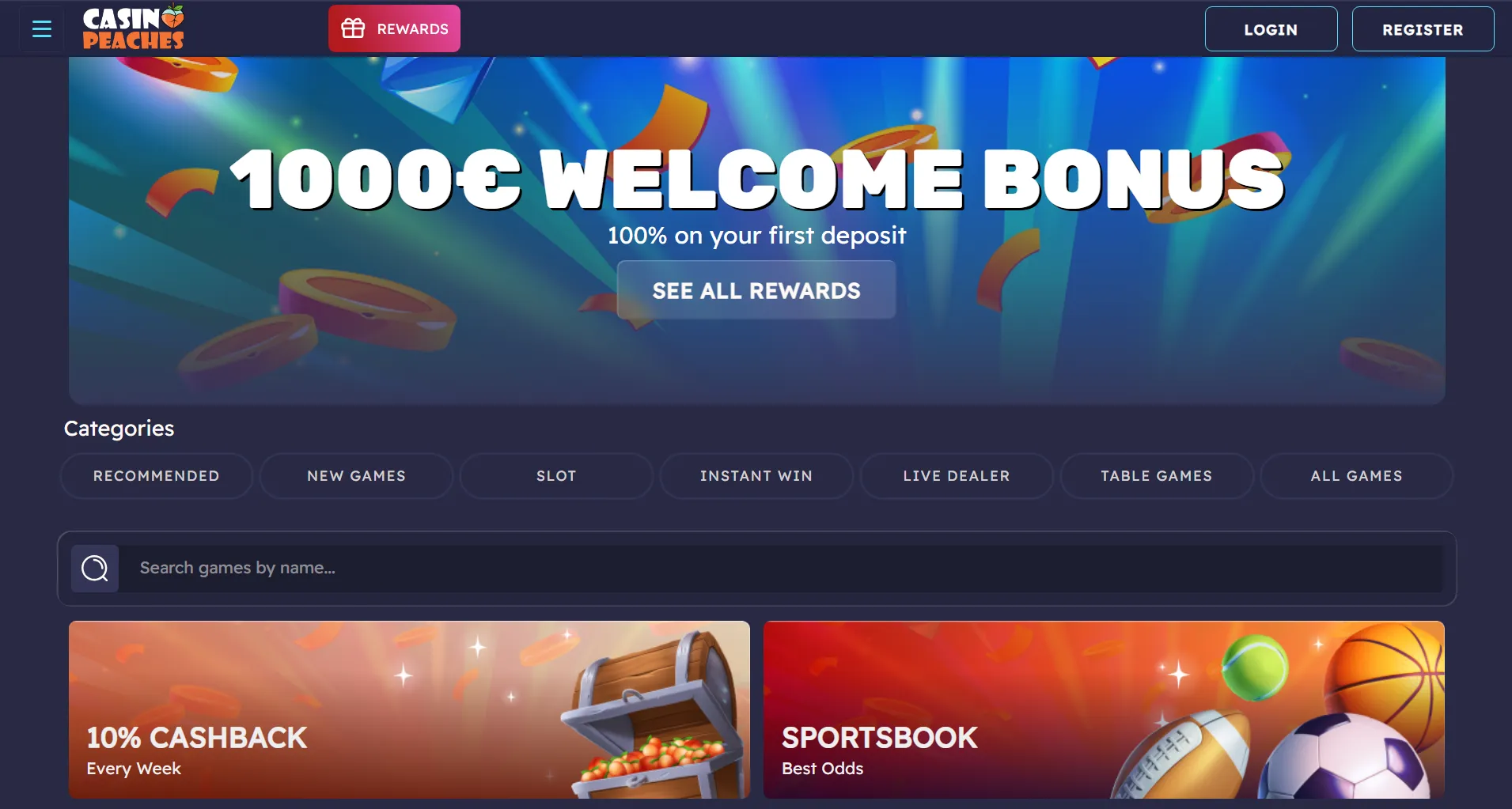 Casino Peaches Welcome Bonus