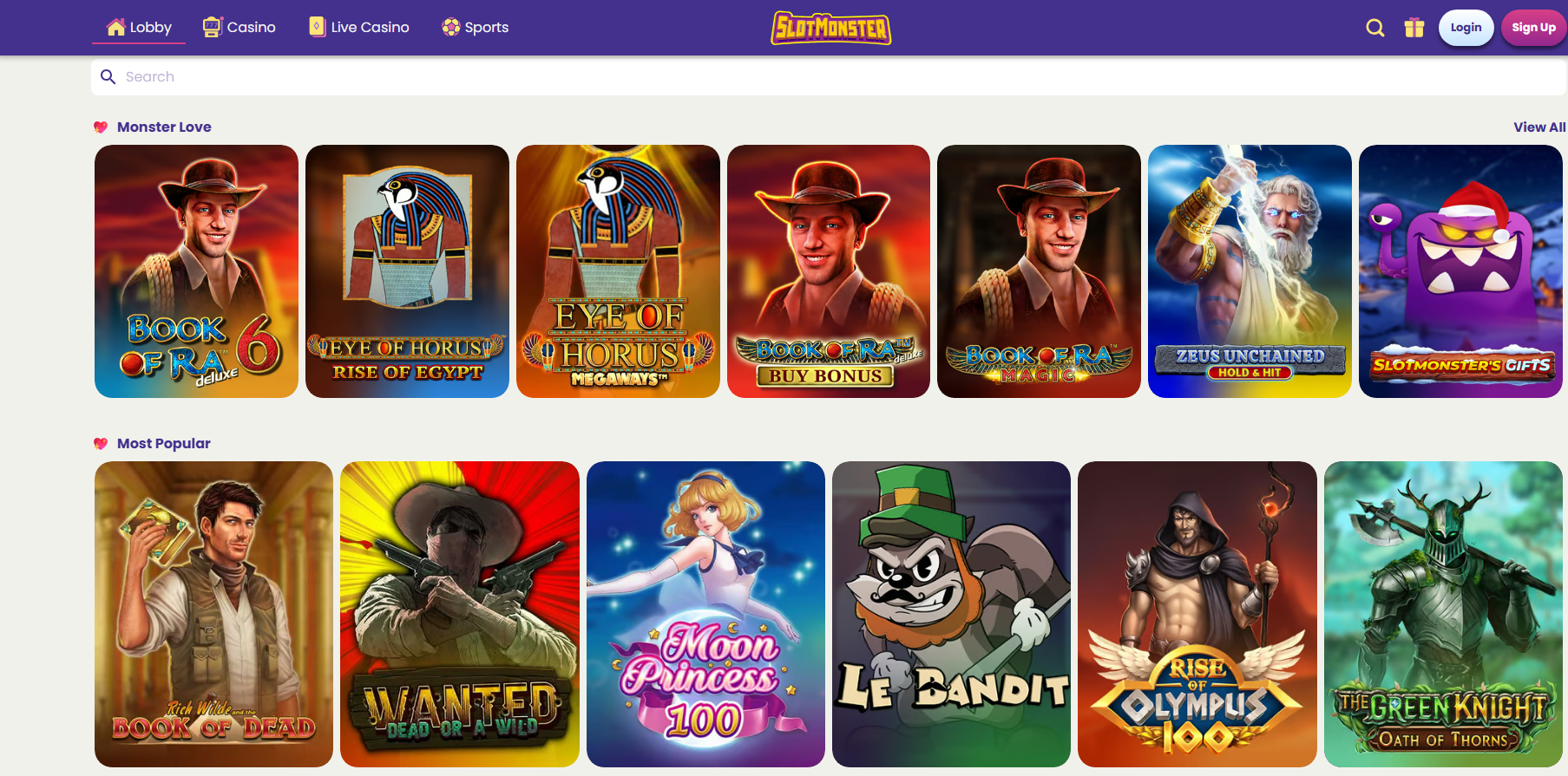 SlotMonster Casino Games