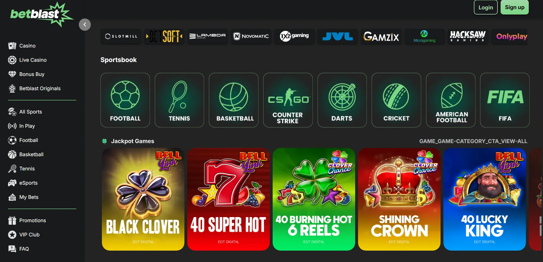 betblast casino sports betting