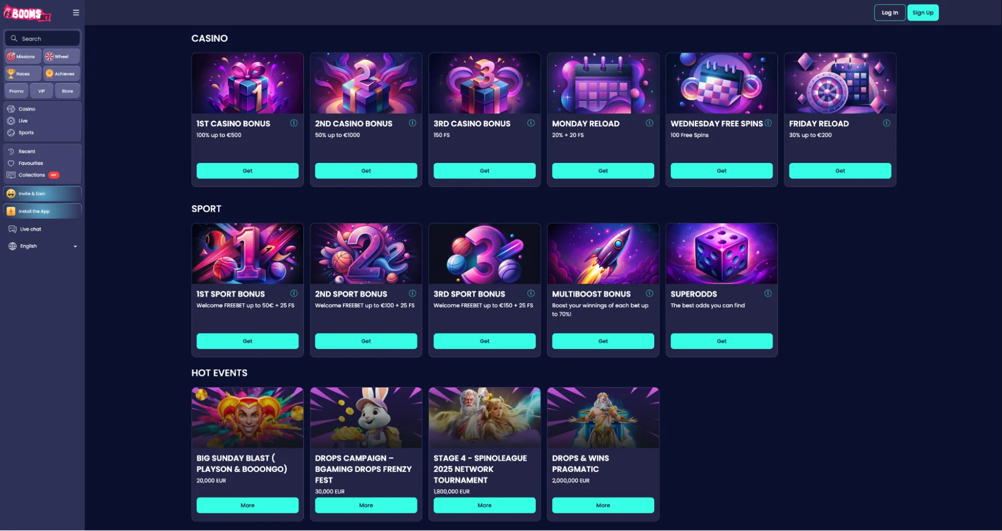 boomsbet casino live casino