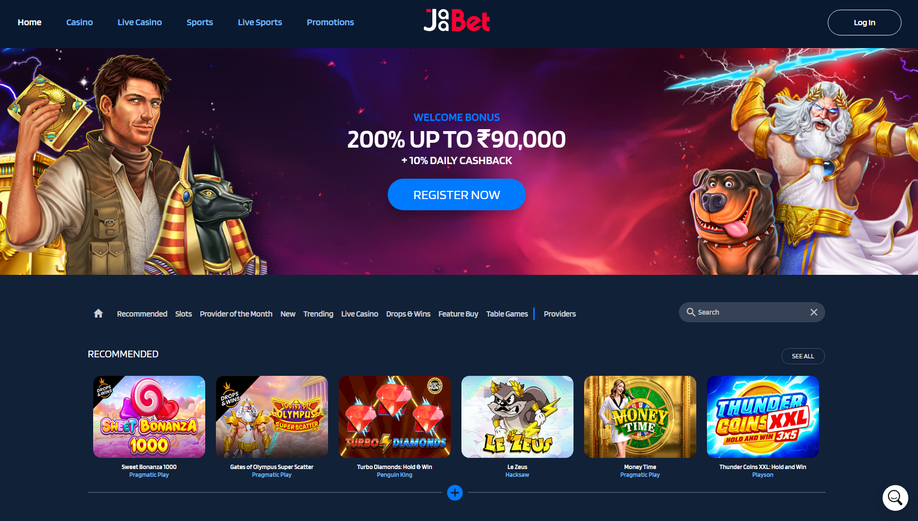 jaabet casino live