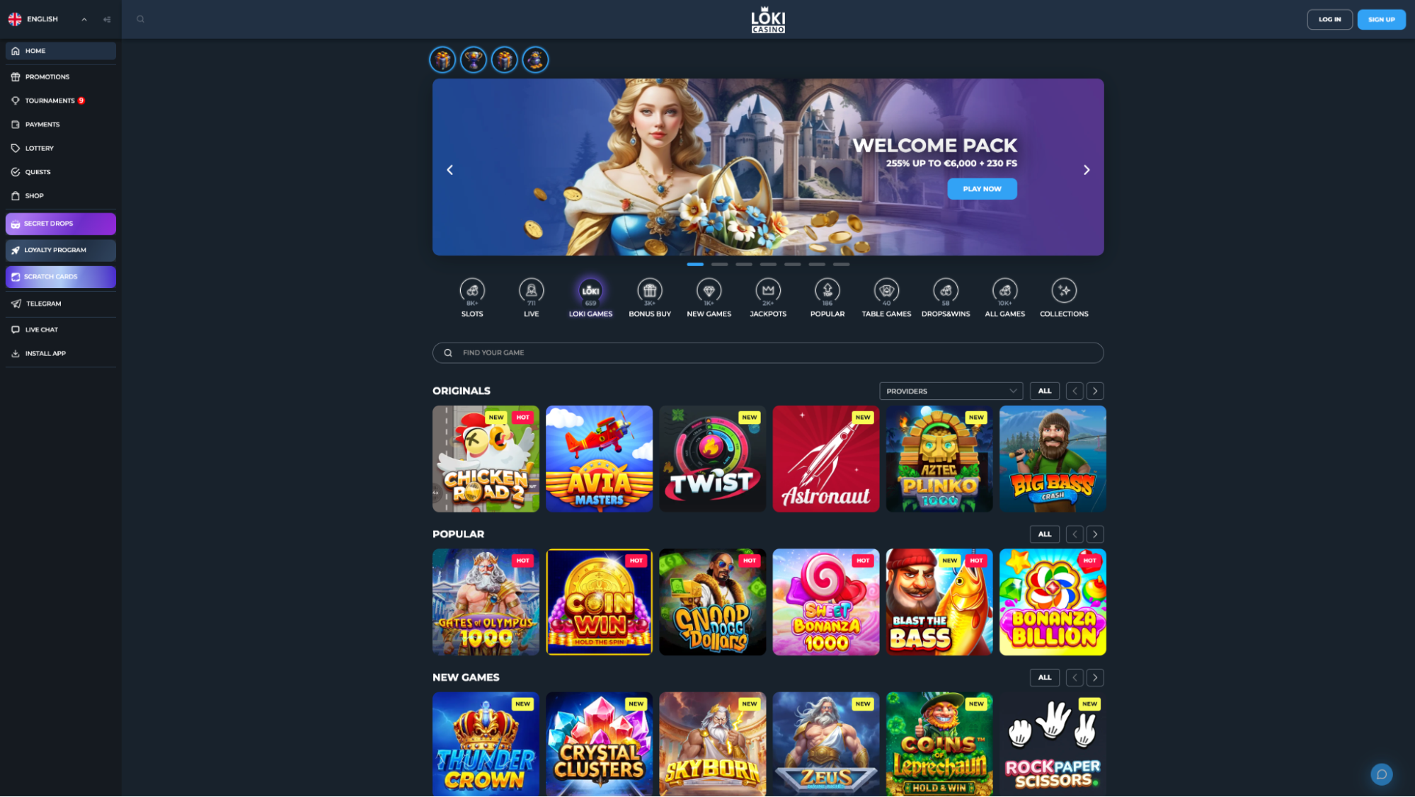 loki casino live