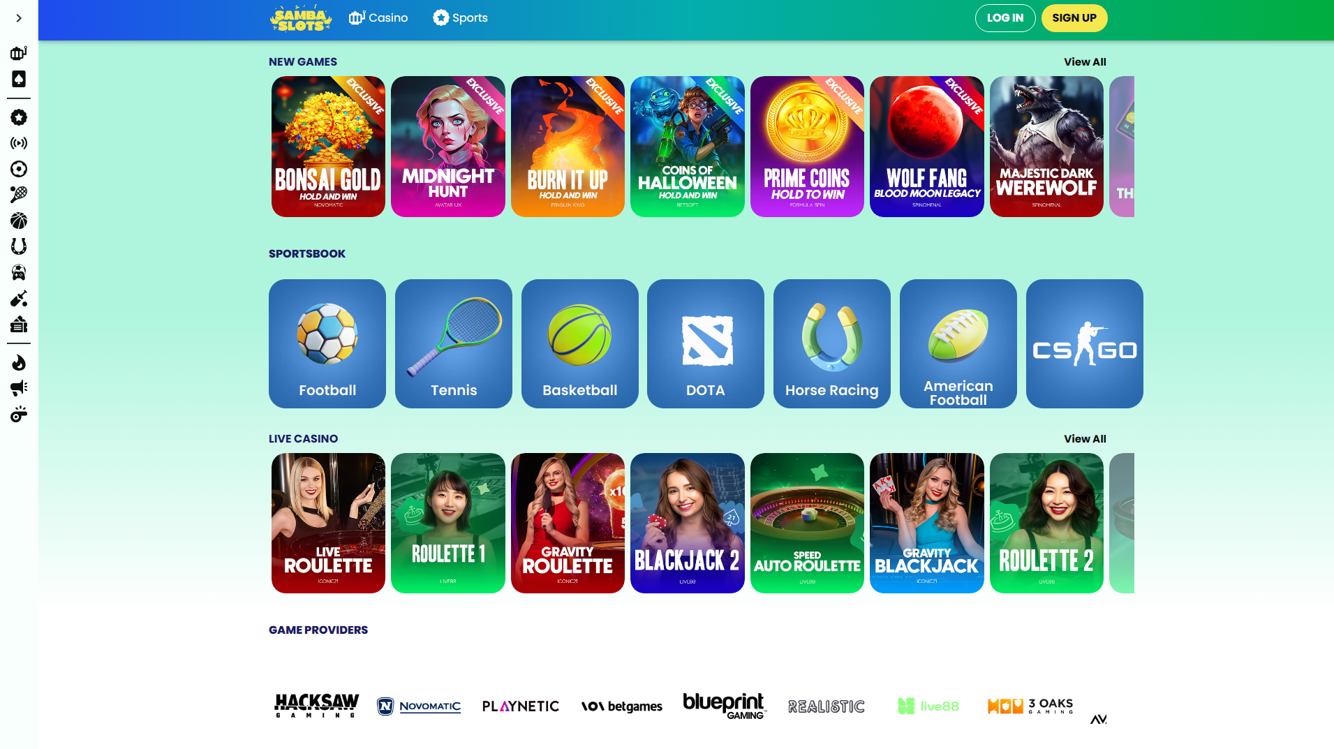 samba slots casino circus