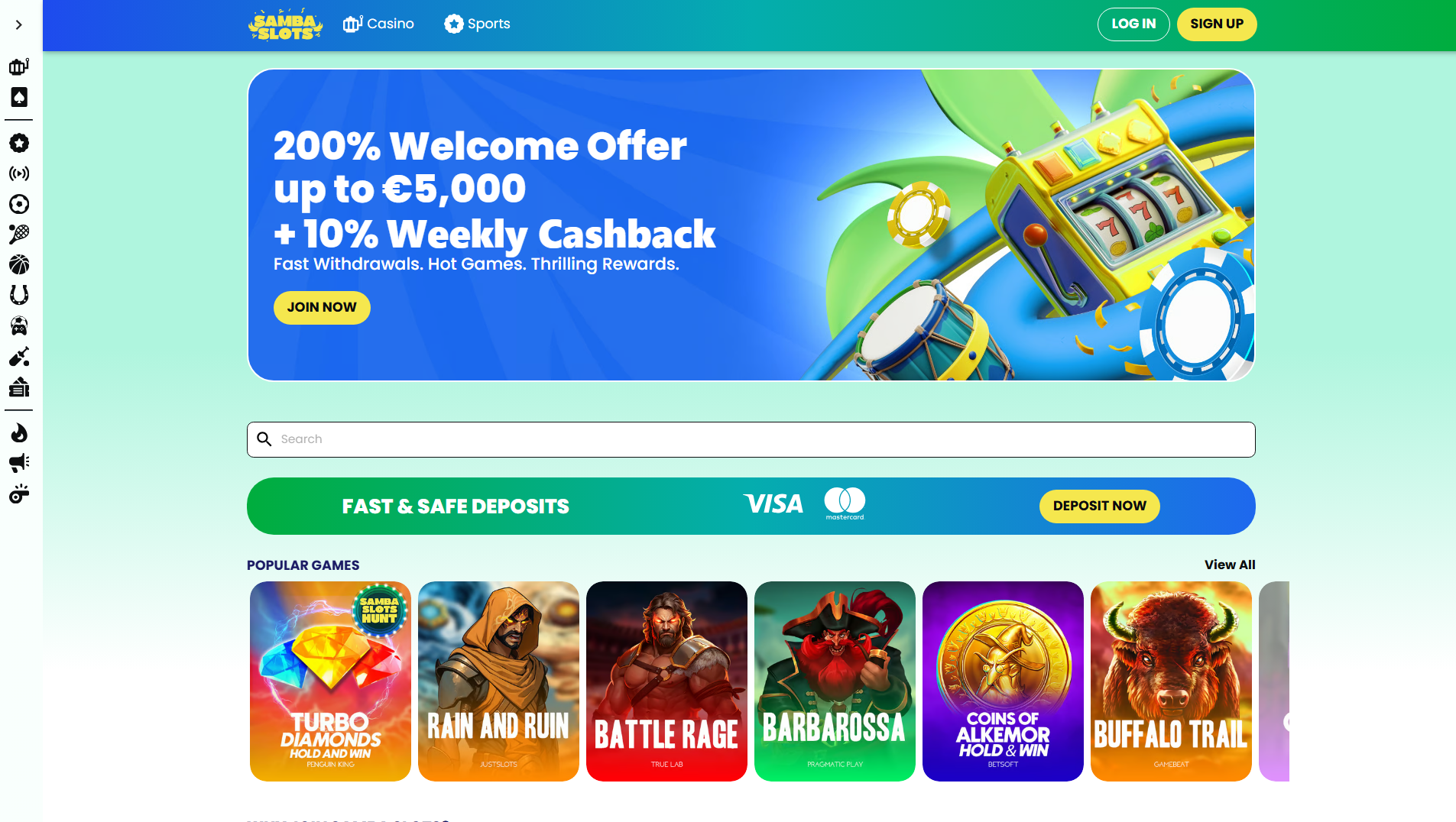 samba slots casino golden