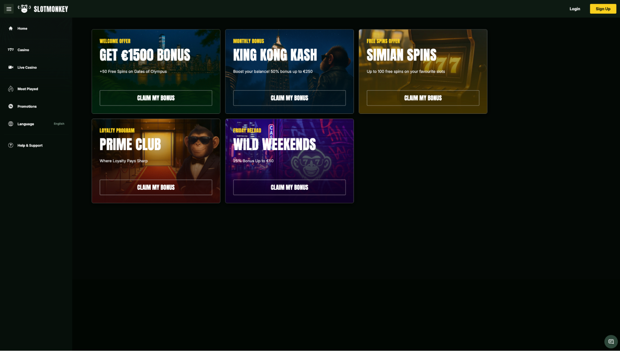 slotmonkey casino bet