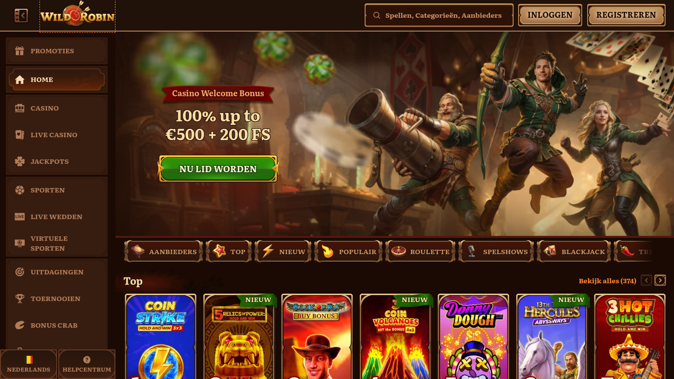 wildrobin casino live